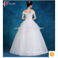 Кружева аппликация сшитое off-плечо длинный женат бальное платье свадебное платье